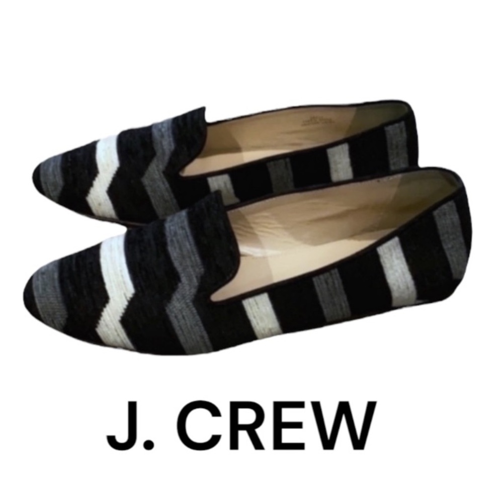 Authentic J. Crew designer fabric flats sz 9